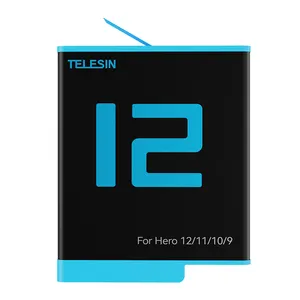 Telesin Lithium-Batterie mit 1750mAh quadratischer Batterie kapazität für GoPro Hero 12/11/10/9 Action-Kameras-Go Pro Batterie