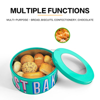 Boîte en fer blanc JYB en gros pour truffes au chocolat, emballage de biscuits et desserts de fêtes, avec couvercle transparent, recyclable