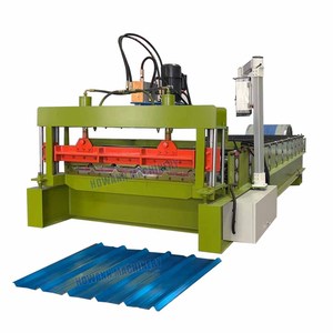 Trapezoidal Roof Panel Roll Forming Machine G550 | Hydraulic Steel <b>Sheet</b> Making Machine For Curving Roofing In Thailand Myanmar - Product Image 1
