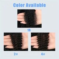 Perruque queue de cheval noire volumineuse effet chenille, avec cordon de serrage, pré-collée, en soie haute température, modèle