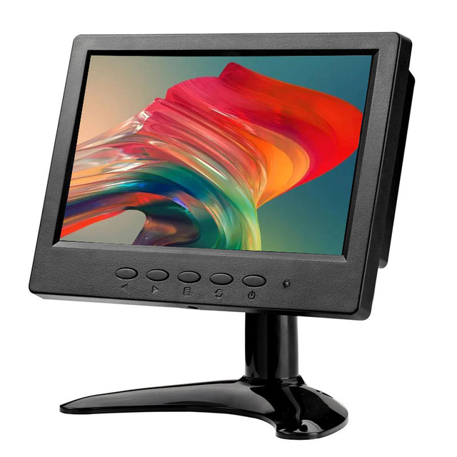 1024*600 Cheap Small Size 7 Inch Desktop LCD Computer Monitor With AV/BNC/VGA/HD/USB Interface