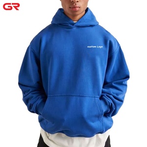 Felpa con Cappuccio Oversize da <span class=keywords><strong>Uomo</strong></span> in 100% Cotone French Terry 420 GSM, Stile Streetwear con Spalle Scese, Personalizzabile con Ricamo - Product Image 1