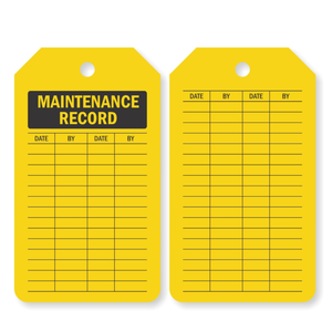 Etichette Industriali Bifacciali Resistenti per Registrazione Manutenzione, Personalizzate 3.25" <span class=keywords><strong>X</strong></span> 6.25", Cartoncino Giallo con Stampa Offset - Product Image 4