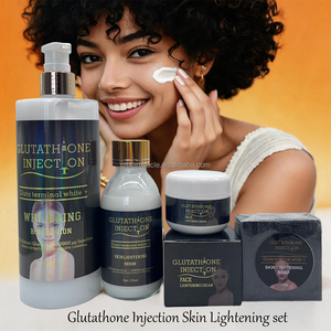 Kit <span class=keywords><strong>de</strong></span> Soins Éclaircissants pour la Peau Marque Blanche : Sérums Visage <span class=keywords><strong>et</strong></span> Corps au Glutathion <span class=keywords><strong>et</strong></span> <span class=keywords><strong>Vitamine</strong></span> C – Réduit les Taches Brunes pour une Peau Éclatante - Product Image 1
