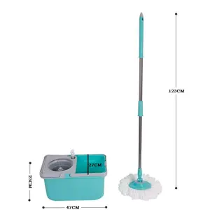 House hold new 360 degree rotating mop with square bucket cleaning mop plastic basket can be removed and used separately