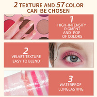 Palette d'ombres à paupières scintillantes à haute pigmentation, 4 couleurs, marque privée, végétalienne, parfaite pour le maquillage quotidien