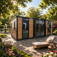 Maison conteneur carrée de luxe personnalisée, respirante, 20 pieds 40 pieds, portable, préfabriquée, extensible, installation rapide, appartement, hôtel