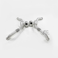 OEM Edelstahl High-Flow Downpipe+Frontrohr-Set Ohne Motorausfall für Porsche 976 2.9T 2024-2025 Komplettes Leistungskit