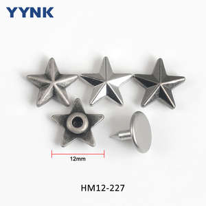 Nhà Sản Xuất Cung Cấp Tùy Chỉnh Trái Tim Hoa Hình Dạng Ngôi Sao Denim Túi Nút Kim Loại Spike Đinh Tán Jeans Đinh Tán Cho Túi Da Giày Vải - Product Image 3