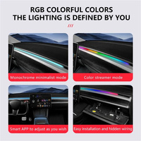 Nouveau pour Tesla Model Y 3 Highland 2024, kit d'éclairage ambiant RGB, éclairage ambiant intérieur de voiture, éclairage de poursuite de flux