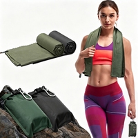 Serviette de sport rafraîchissante légère et super absorbante en microfibre cationique avec impression de logo personnalisée pour le yoga et la course à pied