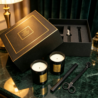 Set Hadiah Lilin Aroma Logo Kustom Lilin Kedelai Kotak Hadiah Lilin Suvenir Pernikahan Acara Pesta Hadiah Perusahaan Label Pribadi Grosir