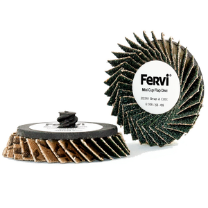 Disco de Lija Fervi Mini Cup, Grano 40, para Pulir y Desbastar Metal - Product Image 2