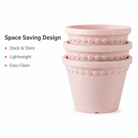 Pot de fleurs en plastique terracotta de 6 pouces, robuste et durable, pour la ferme