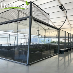 Terrain de padel panoramique professionnel <span class=keywords><strong>WPT</strong></span> Standard Full View, terrain de tennis extérieur avec verre trempé de 12 mm, couleur personnalisée - Product Image 1