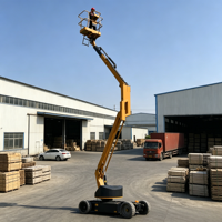Plateforme élévatrice à flèche haute performance avec structure de bras renforcée, surface antidérapante et utilisation sécurisée