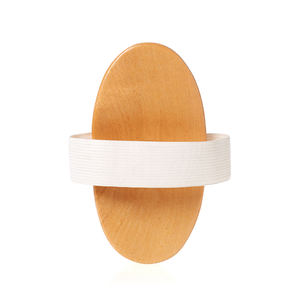 2026年ホットセール　携帯用オーバル型ウェット＆ドライボディブラシ　角質除去　木製猪毛　乾燥肌用ボディバスブラシ　マッサージ用 - Product Image 3