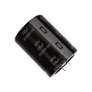 Condensateur EET-HC2W331KF, canal fabricant, CAP ALUM 330UF 20% 450V SNAP TH, à travers trou, 330 uF - Product Image 1