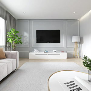 Decoración del hogar Color blanco Muebles de sala de estar Alto brillo UV MDF Soporte de <span class=keywords><strong>TV</strong></span> de madera Unidades de mesa - Product Image 3