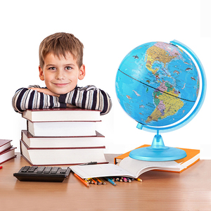 Globo Terráqueo Educativo <span class=keywords><strong>de</strong></span> PVC para Niños, 25 cm, Color Rosa, con Ilustraciones <span class=keywords><strong>de</strong></span> Animales, Mapa Mundial en Inglés/Francés, Globo Giratorio <span class=keywords><strong>de</strong></span> Escritorio <span class=keywords><strong>de</strong></span> 360 Grados - Product Image 6