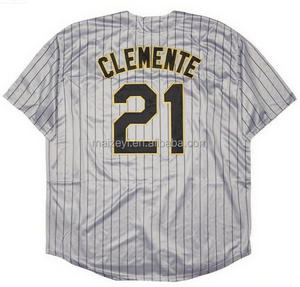 Beste Kwaliteit Gestikte Custom #21 Clemente Geborduurd Dik Vest American Baseball Jersey - Product Image 3