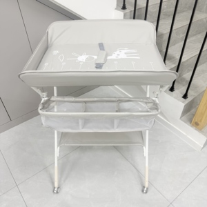 Portable Mobile Baby <strong>Changing</strong> <strong>Table</strong> with Safety Strap and Storage Basket <strong>Folding</strong> Diaper Station for Nursery Newborn Care <strong>Table</strong> - Product Image 5