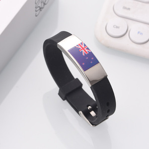 Pulsera de Silicona con Bandera Nacional Personalizada con Impresión UV, Recuerdo de Acero Inoxidable para Fiestas DAMAI - Product Image 2