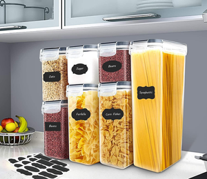 7pcs Airtight Food <b>Container</b> Plastic <b>Storage</b> <b>Container</b> Canisters Sets for the <b>Kitchen</b> <b>Storage</b> - Product Image 2