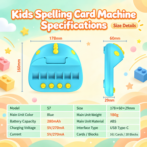 เครื่องแฟลชการ์ด<span class=keywords><strong>คำ</strong></span>ศัพท์ภาษาอังกฤษแบบพูดได้ พร้อมปุ่มซ้ำเสียงพูดแบบอเมริกัน น้ำหนัก 180 กรัม ของเ<span class=keywords><strong>ล</strong></span>่นเสริมพัฒนาการเรียนรู้<span class=keywords><strong>คำ</strong></span>ศัพท์สำหรับเด็กเ<span class=keywords><strong>ล</strong></span>็ก - Product Image 5