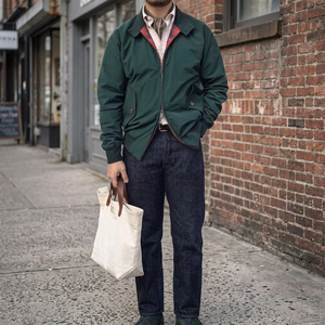 Mens Vintage Crochet Knit Canvas Varsity <b>Jacket</b> Autumn Hollow Regular Sleeve V Neck Zipper Breathable Windproof Casual Button - Product Image 4