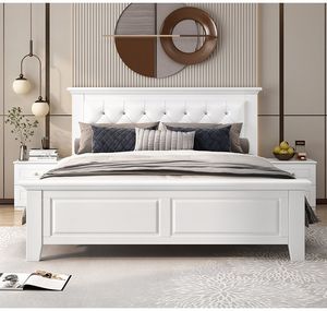 High-end Mahogany Nordic Modern Style Luxury Can Be Customized Bedroom Furniture Solid Wood <b>Bed</b> SWH-102 Modern Retro Solid Wood - Product Image 2