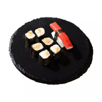 Sous-verres ronds en ardoise naturelle personnalisés en gros, sous-verres et sets de table pour boissons, plats et assiettes