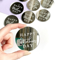 Kunden spezifische glückliche Muttertag Acryl Cake Topper Laser markiert Logo Cupcake Dekoration Geschenk idee Kuchen Dekorieren Lieferungen