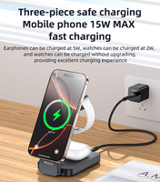 Yesido DS26 15W charge rapide sans fil avec veilleuse design pliable support de bureau 3-en-1 chargeur sans fil