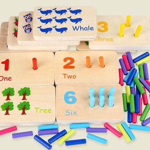 Juego de Palitos de Aprendizaje Matemático Montessori Luckykoo para Niños Pequeños, Palitos Cognitivos, Tablero de Aprendizaje de Números y Colores - Product Image 2