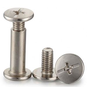 Vis de reliure semi-tubulaires en acier inoxydable 304 finition brillante, rivets à tête cylindrique personnalisables, qualité norme ISO, pour calendriers et livres - Product Image 1