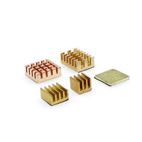 Kit de Disipador de Calor de Cobre/Aluminio con Adhesivo para Raspberry Pi 3B/4B, 5 Piezas/Juego para Refrigeración de Chips y Conducción Térmica
