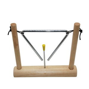 Campana Triangular Metálica para Niños al por Mayor con Soporte de Madera, Instrumento de Percusión Rítmica para la Iniciación Musical - Product Image 1