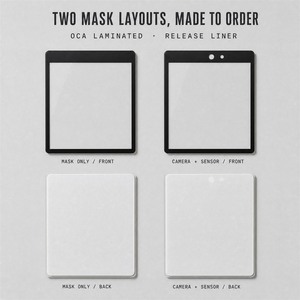 Couverture en verre pour écran tactile carré de 5 pouces, masque noir personnalisé, fenêtre transparente pour panneau d'affichage tactile - Product Image 3