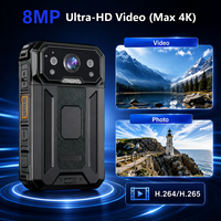 Caméra corporelle 5G avec fonction de conversation vidéo bidirectionnelle, diffusion en direct, suivi GPS, intégration de plateforme, enregistrement 4K max 8MP