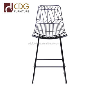 Extérieur En Métal De Fil Moderne <span class=keywords><strong>Bertoia</strong></span> Or Rose Chaise De Fil De Cadre En Fer Empilable Loisirs Salle À Manger Chaise En Or - Product Image 5