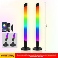 Barra de Luz RGB para Monitor de Juegos, Paquete de 2, Lámpara de Escritorio LED con Alimentación USB, Luz Ambiental Reactiva al Sonido y Sincronizada con la Música para Decoración de Habitaciones y Configuración de PC