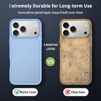 Nouvelle coque mate antichoc translucide anti-traces de doigts pour iPhone 18 Pro Max, compatible avec iPhone 18, 17, 16, 15, 14, 13