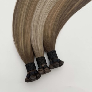 Extensiones de Cabello Humano Virgen y Natural Liso Genius Tejidas a Mano al por Mayor para Mujeres de Proveedores de Cabello en 2025 - Product Image 1