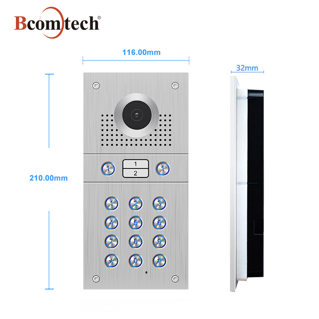 Keypad Password Entry High Resolution 7 Inch Video Entry System Nice Design Multiple Media Door Phones for Villa