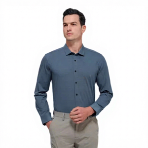 เสื้อเชิ้ตผู้ชาย Nexus Fabrica ผ้าฝ้ายป๊อปลิน 100% ลายทาง ปกคอปก แขนยาว สำหรับใส่ทำงานในออฟฟิศ ป้องกันรอยยับ - Product Image 3