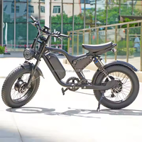 Bicicleta Eléctrica de Montaña para Adultos con Llantas Gruesas de 15Ah, Bicicleta Eléctrica con Suspensión Trasera, Bicicleta Eléctrica Urbana con Marco de Aluminio para Hombre