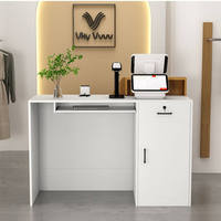 Comptoir de réception minimaliste moderne en bois pour salon de beauté, magasin de détail, entreprise, vente en gros