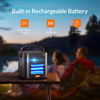 Mini Proyector Portátil VEVSHAO Recargable V50 con Enfoque Automático, 2G de RAM Integrada, Compatible con 4K, 400 Lúmenes, Asa de Transporte