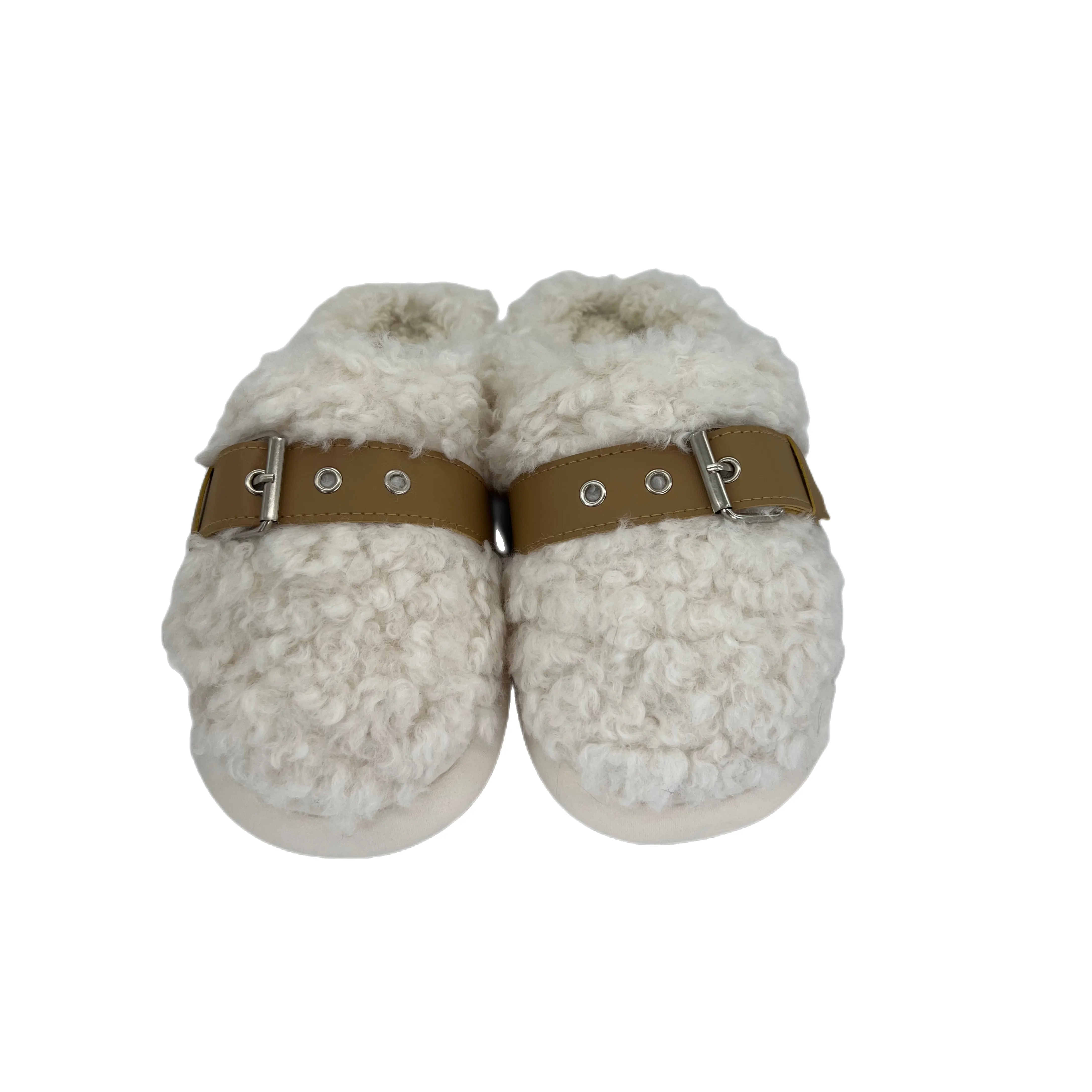 Fashion 2021 Plush Women Slippers Flat-bottomed Warm Flower Slides At Home Anti-slip A Comfortable Cotton House Slippers